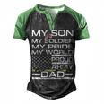 My Son My Soldier Hero Proud Army Dad 702 Shirt Men's Henley Shirt Raglan Sleeve 3D Print T-shirt Black Green