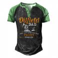 Mens Oilfield Dad Roughneck Oil Rig Father Oilfield Worker Men's Henley Raglan T-Shirt Black Green