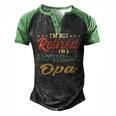Opa Grandpa Gift Im A Professional Opa Men's Henley Shirt Raglan Sleeve 3D Print T-shirt Black Green