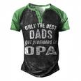Opa Grandpa Gift Only The Best Dads Get Promoted To Opa Men's Henley Shirt Raglan Sleeve 3D Print T-shirt Black Green