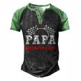 Papa Birthday Crew Race Car Racing Car Driver Dad Daddy Men's Henley Shirt Raglan Sleeve 3D Print T-shirt Black Green