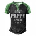 Pappy Grandpa Gift Best Pappy Ever Men's Henley Shirt Raglan Sleeve 3D Print T-shirt Black Green