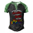 If Your Parents Arent Accepting Im Your Dad Now Lgbtq Hugs Men's Henley Raglan T-Shirt Black Green
