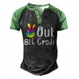 Peace Out 8Th Grade Tie Dye Graduation Class Of 2022 Virtual V2 Men's Henley Raglan T-Shirt Black Green