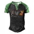 Peace Love Corgi Funny Corgi Dog Lover Pumpkin Fall Season V2 Men's Henley Shirt Raglan Sleeve 3D Print T-shirt Black Green