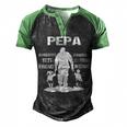 Pepa Grandpa Gift Pepa Best Friend Best Partner In Crime Men's Henley Shirt Raglan Sleeve 3D Print T-shirt Black Green
