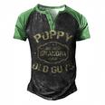 Poppy Because Grandpa Is For Old Guys Men's Henley Shirt Raglan Sleeve 3D Print T-shirt Black Green