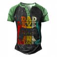 Mens Pregnancy Announcement Dad Level Unlocked Soon To Be Father V2 Men's Henley Raglan T-Shirt Black Green
