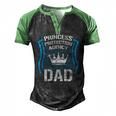 Princess Protection Agency Dad Men Fathers Day Idea Men's Henley Raglan T-Shirt Black Green