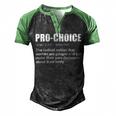 Pro Choice Definition Feminist Womens Rights My Choice Men's Henley Shirt Raglan Sleeve 3D Print T-shirt Black Green