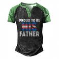 Proud To Be His Father Gender Identity Transgender Men's Henley Raglan T-Shirt Black Green