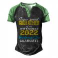 Proud Godfather Of Kindergarten Graduate 2022 Graduation Men's Henley Raglan T-Shirt Black Green