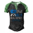 Real Estate Agent Men Dad Realtor Raglan Baseball Men's Henley Raglan T-Shirt Black Green