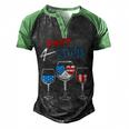 Red Wine Blue 4Th Of July Wine Red White Blue Wine Glasses V4 Men's Henley Shirt Raglan Sleeve 3D Print T-shirt Black Green