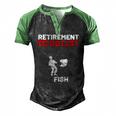 Retirement To Do List Fish I Worked My Whole Life To Fish Men's Henley Raglan T-Shirt Black Green