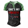 Shes My Firecracker 4Th Of July Matching Couples Cute Men's Henley Shirt Raglan Sleeve 3D Print T-shirt Black Green