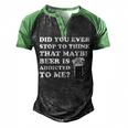 Mens St Patricks Day Maybe Beer Is Addicted To Me Drink Men's Henley Raglan T-Shirt Black Green