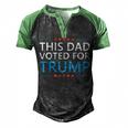 This Dad Voted For Trump Funny 4Th Of July Fathers Day Meme Men's Henley Shirt Raglan Sleeve 3D Print T-shirt Black Green
