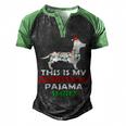 This Is My Christmas Pajama 875 Shirt Men's Henley Shirt Raglan Sleeve 3D Print T-shirt Black Green