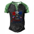 Time To Get Star Spangled Hammered 4Th Of July Drinking Men's Henley Raglan T-Shirt Black Green