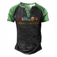 Today’S Agenda Camping Men's Henley Shirt Raglan Sleeve 3D Print T-shirt Black Green