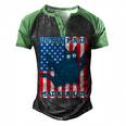 Ultra Maga Madafakas Cat American Flag Men's Henley Shirt Raglan Sleeve 3D Print T-shirt Black Green