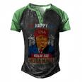 Ultra Maga Trump Happy 4Th Of July American Flag Men's Henley Shirt Raglan Sleeve 3D Print T-shirt Black Green