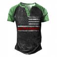 Ultra Maga United State Flag V2 Men's Henley Shirt Raglan Sleeve 3D Print T-shirt Black Green