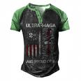 Ultra Maga We The People Proud Republican Usa Flag Men's Henley Shirt Raglan Sleeve 3D Print T-shirt Black Green