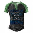 Uncle Of The Birthday Boy Video Gamer Birthday Party Family Men's Henley Shirt Raglan Sleeve 3D Print T-shirt Black Green