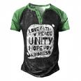 Unity Day Orange Peace Love Spread Kindness Men's Henley Raglan T-Shirt Black Green