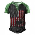 Usa Flag Day Deer Hunting 4Th July Patriotic Gift Men's Henley Shirt Raglan Sleeve 3D Print T-shirt Black Green