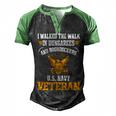 Veteran Veterans Day Us Navy Veterani Walked The Walk 174 Navy Soldier Army Military Men's Henley Shirt Raglan Sleeve 3D Print T-shirt Black Green