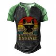 Vintage Best Frenchie Dad Ever Fathers Day 90 Shirt Men's Henley Shirt Raglan Sleeve 3D Print T-shirt Black Green