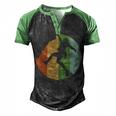 Vintage Retro Rock Climber 177 Shirt Men's Henley Shirt Raglan Sleeve 3D Print T-shirt Black Green