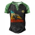 Vintage Retro Rock Climber 178 Shirt Men's Henley Shirt Raglan Sleeve 3D Print T-shirt Black Green