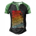 Vintage Retro Rock Climber 180 Shirt Men's Henley Shirt Raglan Sleeve 3D Print T-shirt Black Green