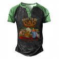 Vintage Soon To Be Dad 2022 Fathers Day Men's Henley Raglan T-Shirt Black Green