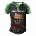 Wake Me Up When Its Christmas 819 Shirt Men's Henley Shirt Raglan Sleeve 3D Print T-shirt Black Green