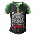 Weekend Forcast Camping Retro Vintage 27 Shirt Men's Henley Shirt Raglan Sleeve 3D Print T-shirt Black Green