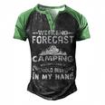 Weekend Forecast Camping 716 Trending Shirt Men's Henley Shirt Raglan Sleeve 3D Print T-shirt Black Green