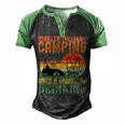 Weekend Forecast Camping With A Chance 19 Shirt Men's Henley Shirt Raglan Sleeve 3D Print T-shirt Black Green