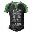 Weekend Forecast Camping With A Chance Active 24 Shirt Men's Henley Shirt Raglan Sleeve 3D Print T-shirt Black Green