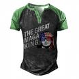 Womens The Great Maga King Trump Ultra Maga Men's Henley Shirt Raglan Sleeve 3D Print T-shirt Black Green