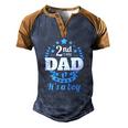 2Nd Time Dad Its A Boy Dad Again Second Baby Announce Men's Henley Raglan T-Shirt Brown Orange