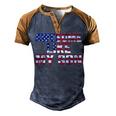 4Th Of July Fathers Day Dad Awesome Like My Son Parents Day Men's Henley Shirt Raglan Sleeve 3D Print T-shirt Brown Orange