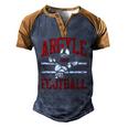 Argyle Eagles Fb Player Vintage Football Men's Henley Raglan T-Shirt Brown Orange