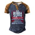 Mens Ask Bubba Anything Bubba Fathers Day Men's Henley Raglan T-Shirt Brown Orange