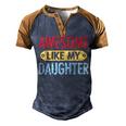 Awesome Like My Daughter Parents Day V2 Men's Henley Raglan T-Shirt Brown Orange