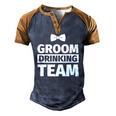 Bachelor Party Groom Drinking Team Men's Henley Raglan T-Shirt Brown Orange